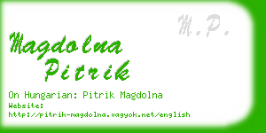 magdolna pitrik business card